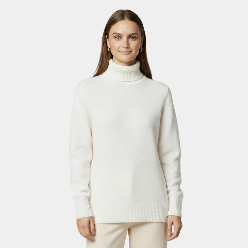 Cashmere Turtleneck Sweater for Women - Classy Design, Warm and Comfortable Knitwear for Casual or Office Wear