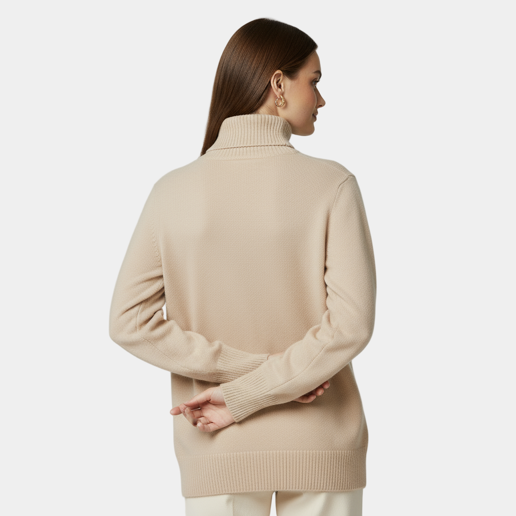 Cashmere Turtleneck Sweater for Women - Classy Design, Warm and Comfortable Knitwear for Casual or Office Wear