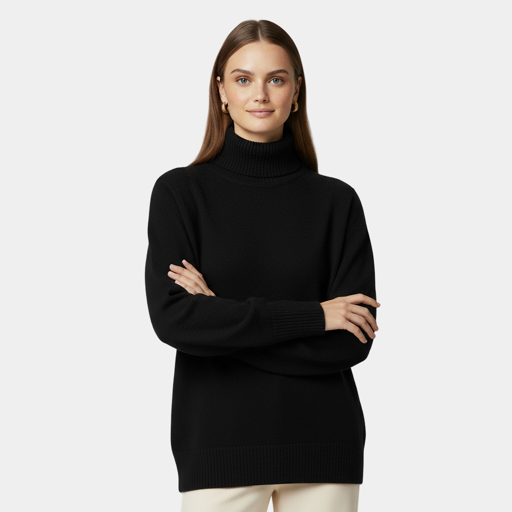 Cashmere Turtleneck Sweater for Women - Classy Design, Warm and Comfortable Knitwear for Casual or Office Wear