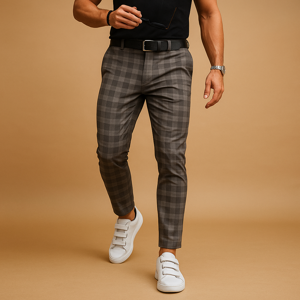 Checkered Lightweight Casual Pants for Men | Comfortable Everyday Wear | Multiple Sizes