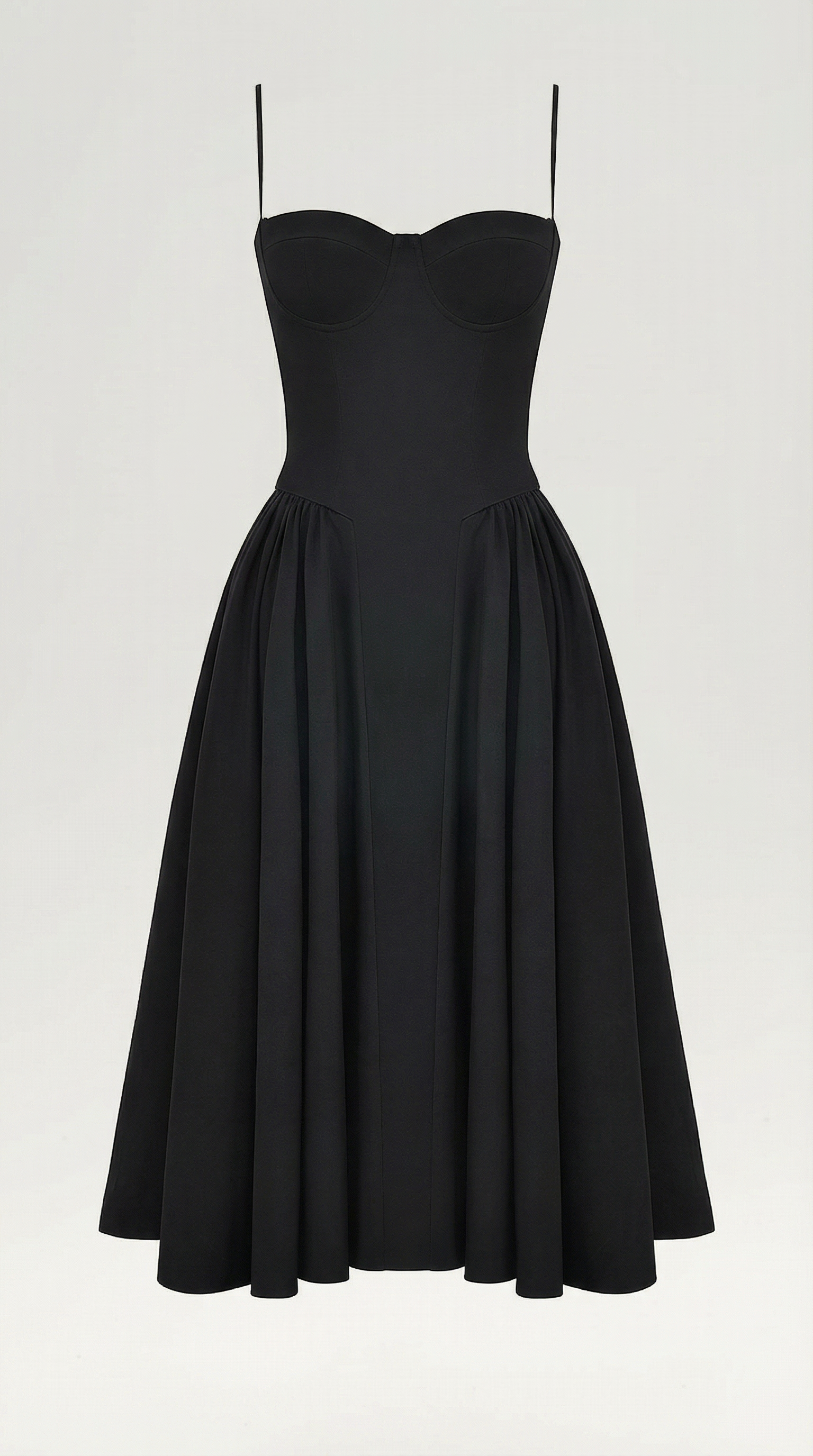 Corset Midi Dress in Elegant Fabric for Formal Events and Special Occasions