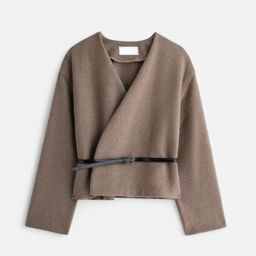 Elegant Women's Wrap Sweater in Soft Knit Fabric for Casual or Office Wear