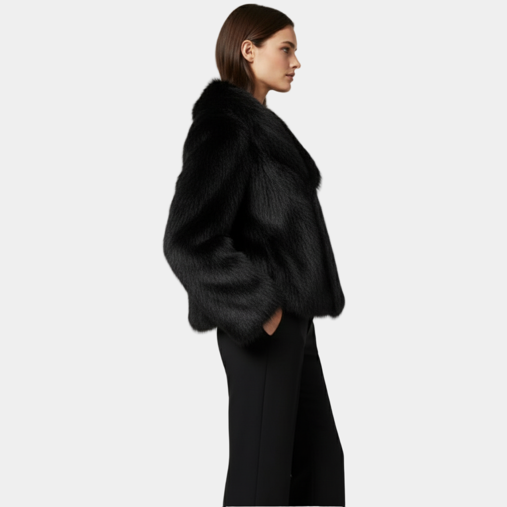 Faux Fur Winter Jacket for Women - Chic Design, Warm and Stylish Outerwear for Cold Weather