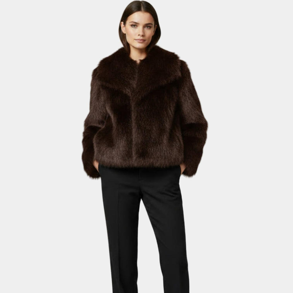 Faux Fur Winter Jacket for Women - Chic Design, Warm and Stylish Outerwear for Cold Weather