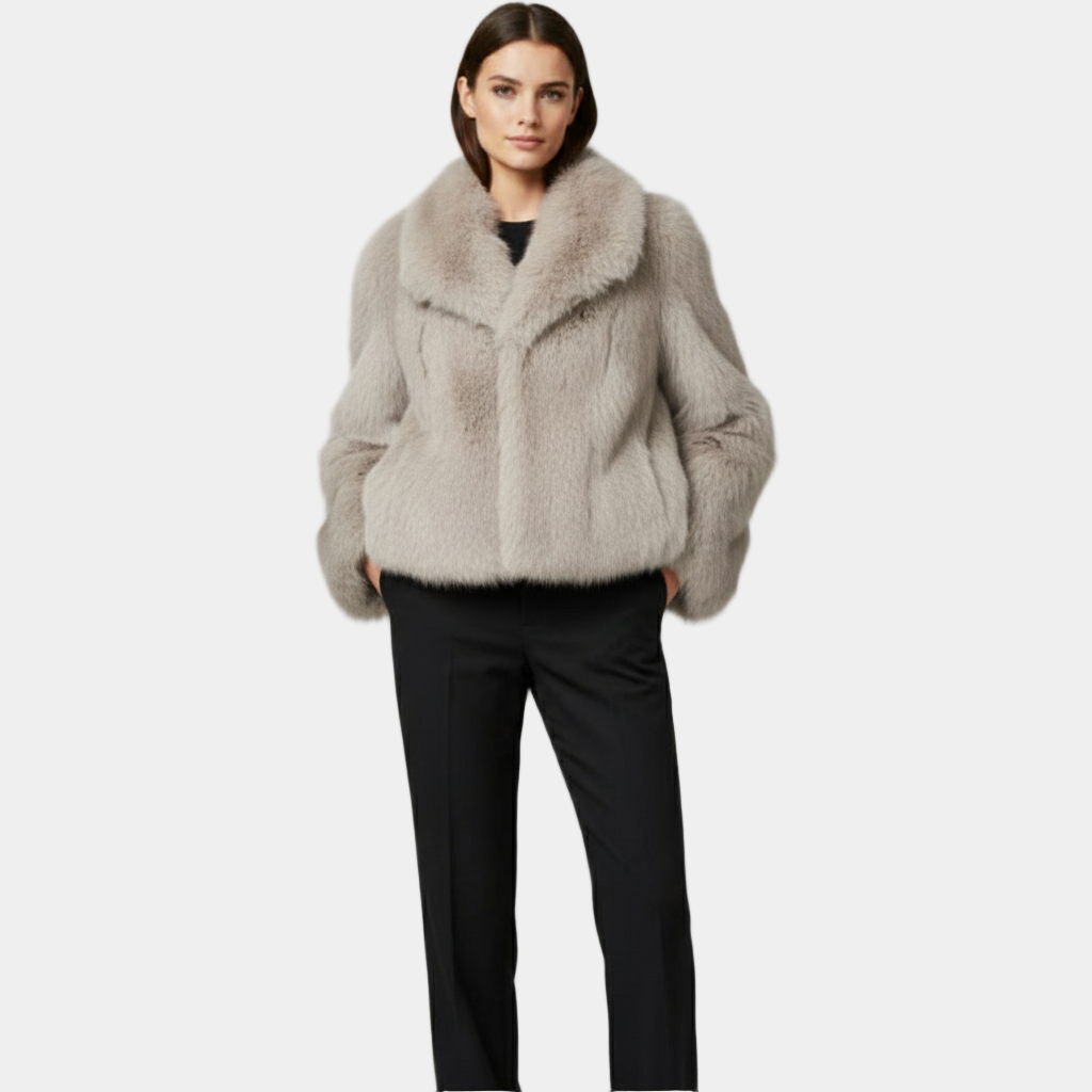 Faux Fur Winter Jacket for Women - Chic Design, Warm and Stylish Outerwear for Cold Weather