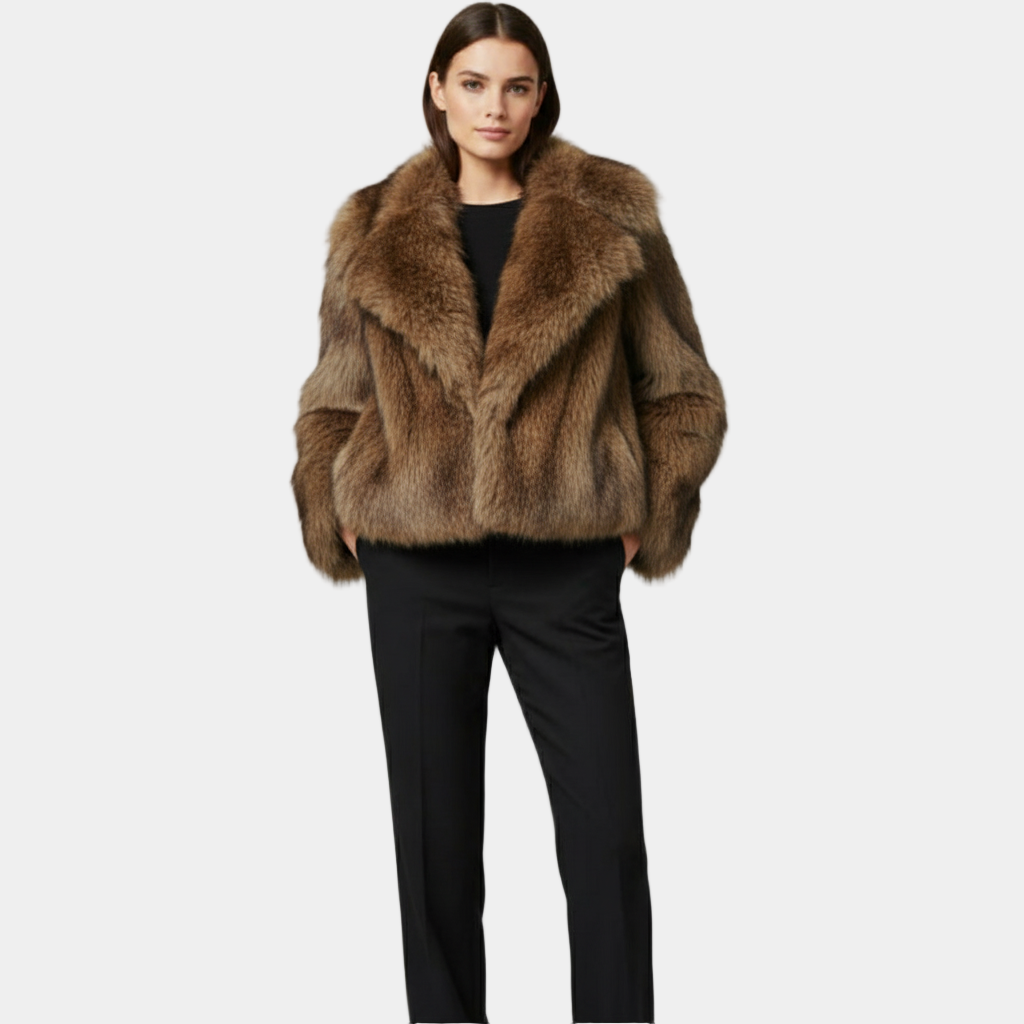 Faux Fur Winter Jacket for Women - Chic Design, Warm and Stylish Outerwear for Cold Weather