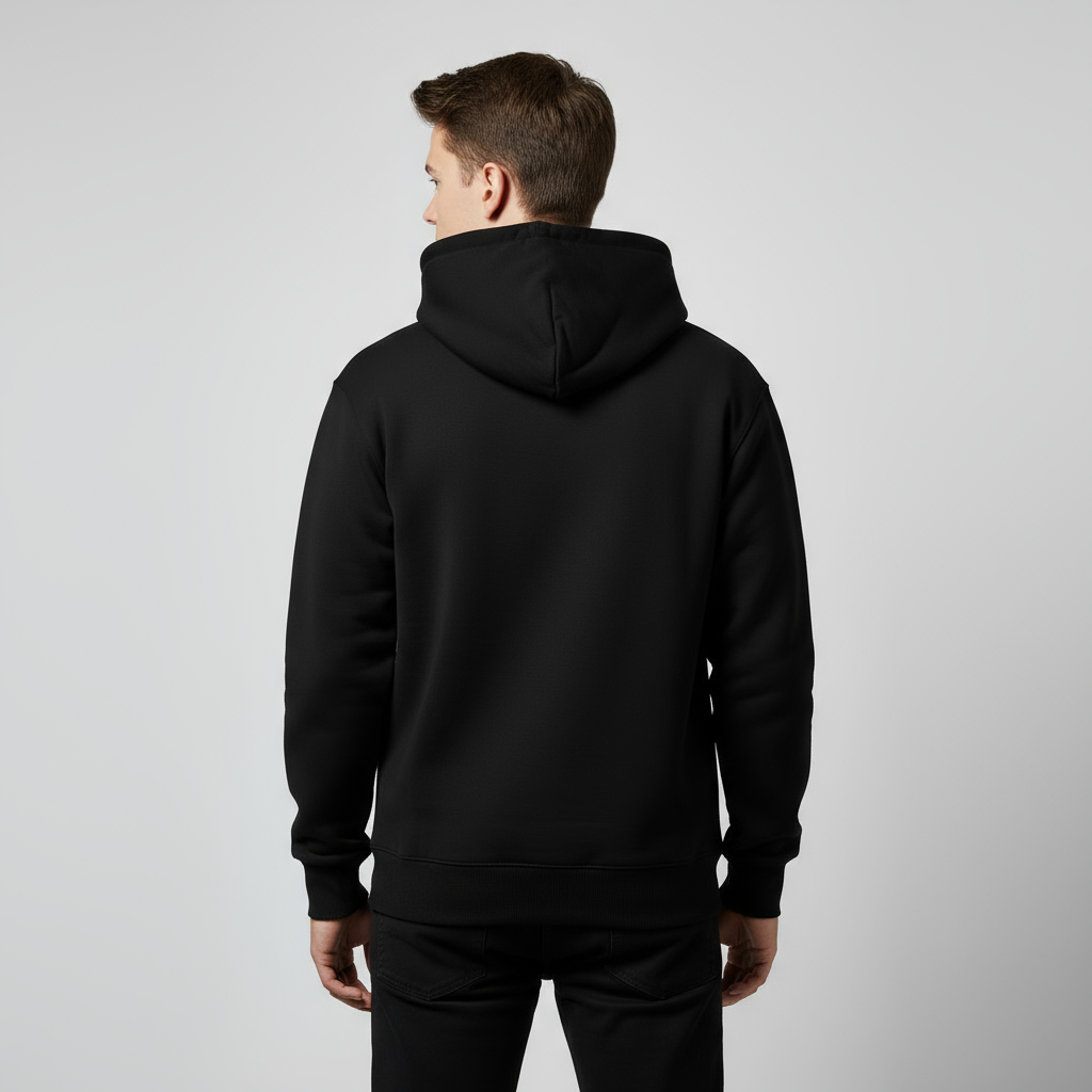 Heavyweight Cotton Fleece Hoodie for Men - Comfortable Casual Wear for Cold Weather - Available in Multiple Colors