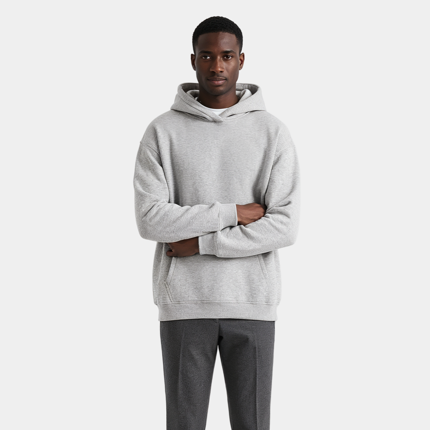 Heavyweight Men's Hoodie - Essential Cotton Blend - Casual Style for Everyday Wear - Available in Multiple Colors