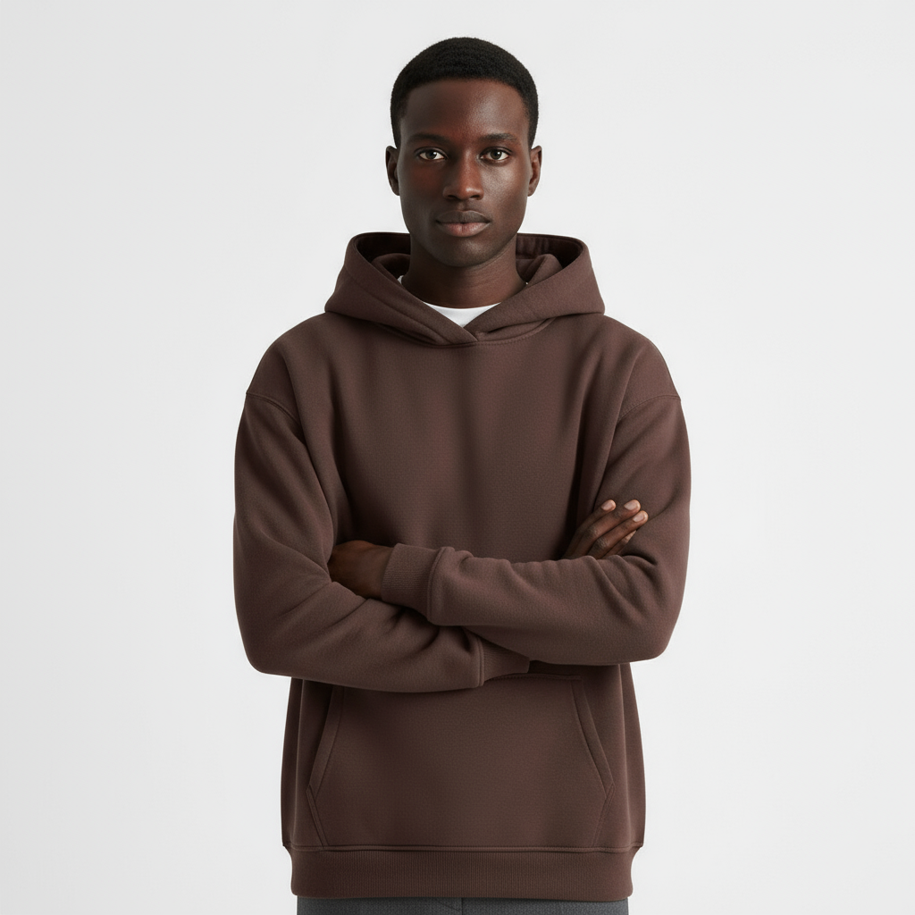 Heavyweight Men's Hoodie - Essential Cotton Blend - Casual Style for Everyday Wear - Available in Multiple Colors