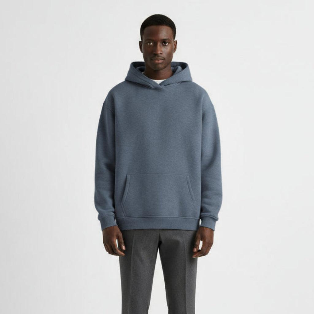 Heavyweight Men's Hoodie - Essential Cotton Blend - Casual Style for Everyday Wear - Available in Multiple Colors