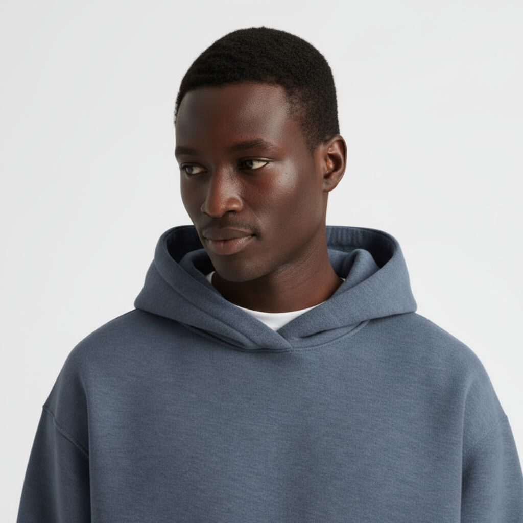 Heavyweight Men's Hoodie - Essential Cotton Blend - Casual Style for Everyday Wear - Available in Multiple Colors