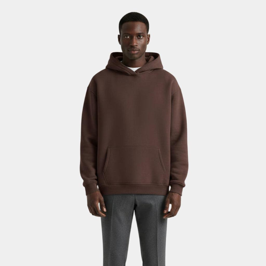 Heavyweight Men's Hoodie - Essential Cotton Blend - Casual Style for Everyday Wear - Available in Multiple Colors