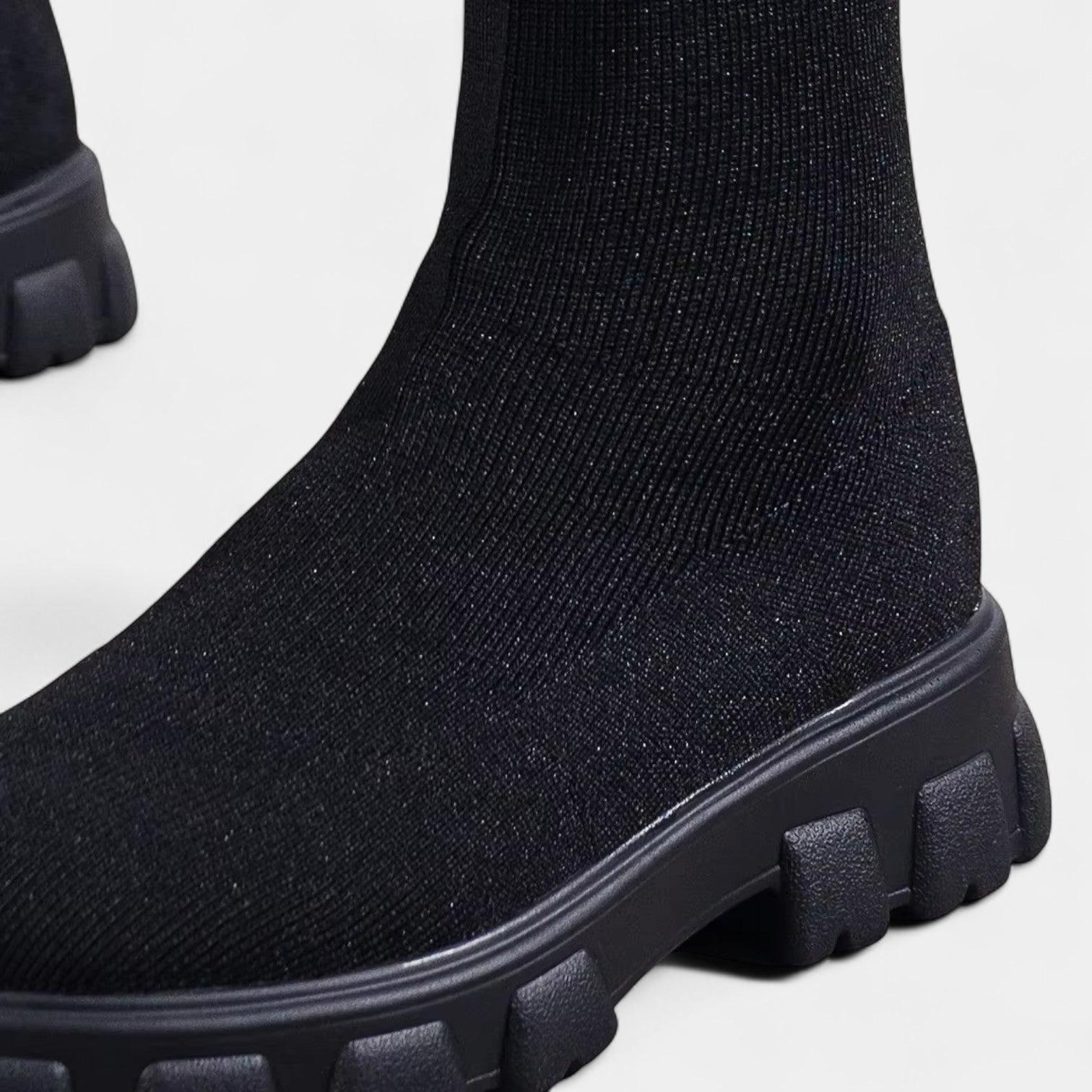 Knee-High Stretch Boots for Women, Rounded Toe, Low Block Heel, Versatile Footwear for Casual or Dressy Occasions