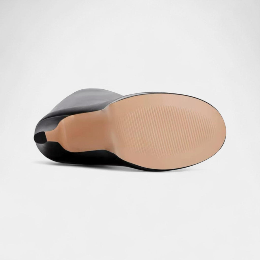 Knee-High Women's Boots - Rounded Toe, High Platform - Stylish Footwear for Casual and Dressy Occasions