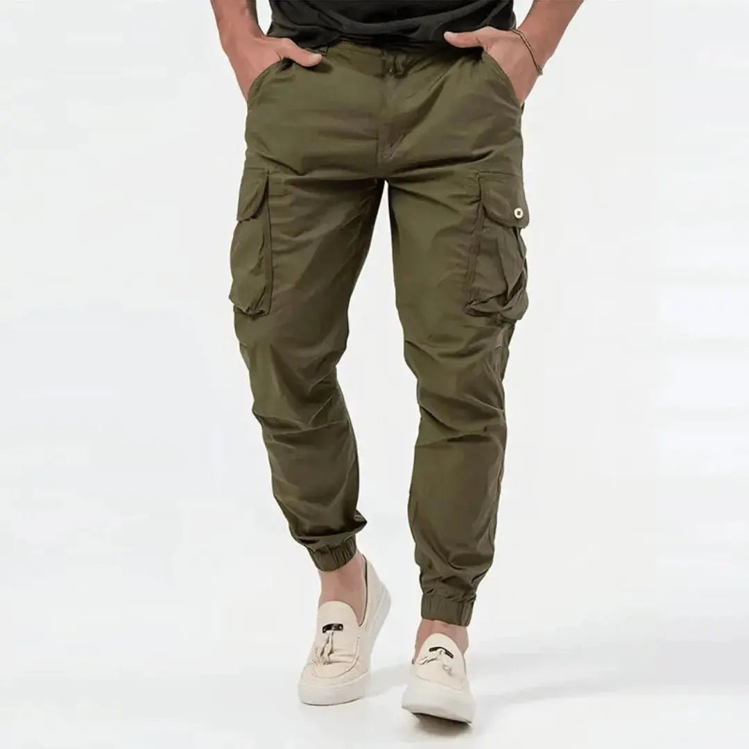 Lightweight Cotton Blend Cargo Joggers for Men | Urban Casual Wear