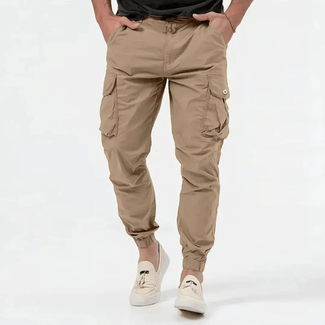 Lightweight Cotton Blend Cargo Joggers for Men | Urban Casual Wear