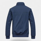 Men's Bomber Jacket with Checked Lining and Ribbed Trims for Casual Wear and Outdoor Activities