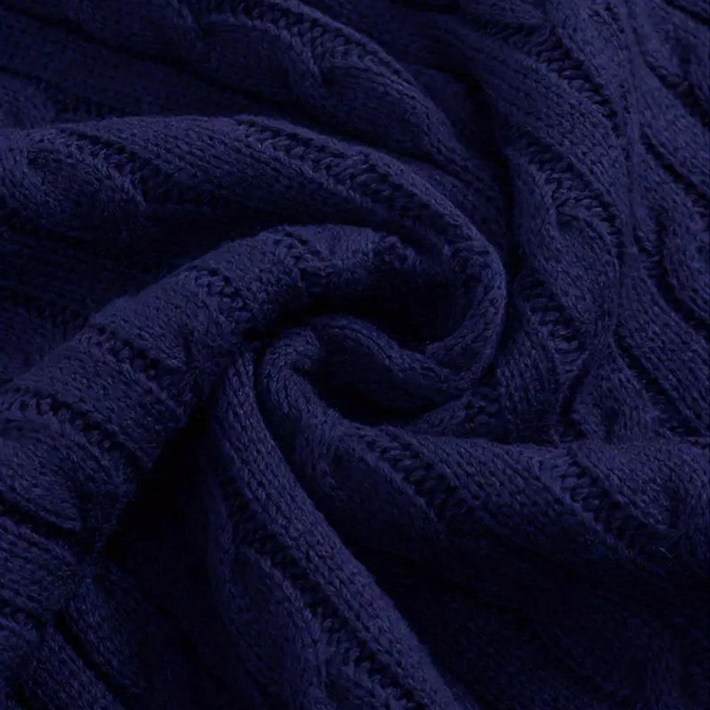 Men's Cable-Knit Sweater in Soft Cotton - Classic Crew Neck Jumper for Casual Wear and Layering