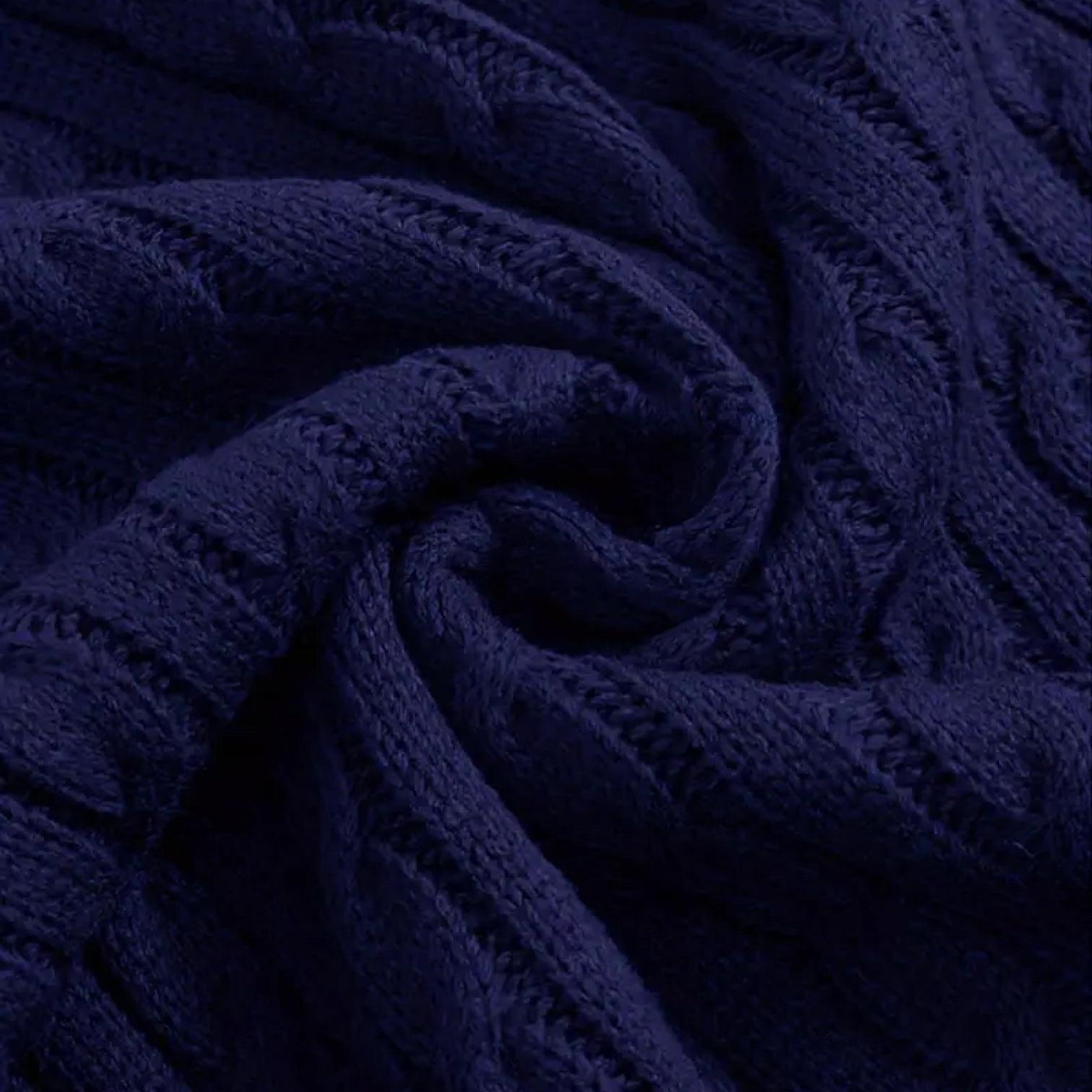 Men's Cable-Knit Sweater in Soft Cotton - Classic Crew Neck Jumper for Casual Wear and Layering