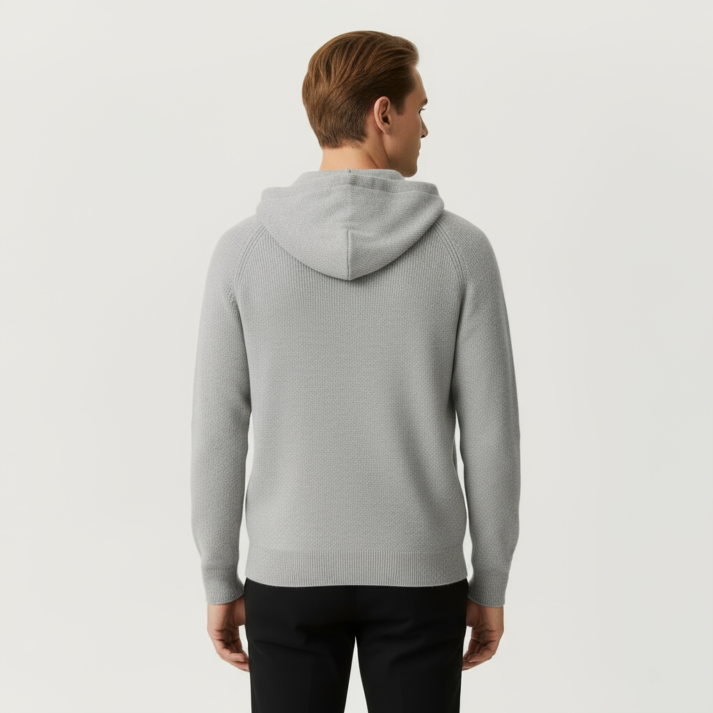 Men's Cashmere Zip Cardigan - Classic Design for Casual Wear - Soft, Warm, and Versatile Outerwear for All Seasons