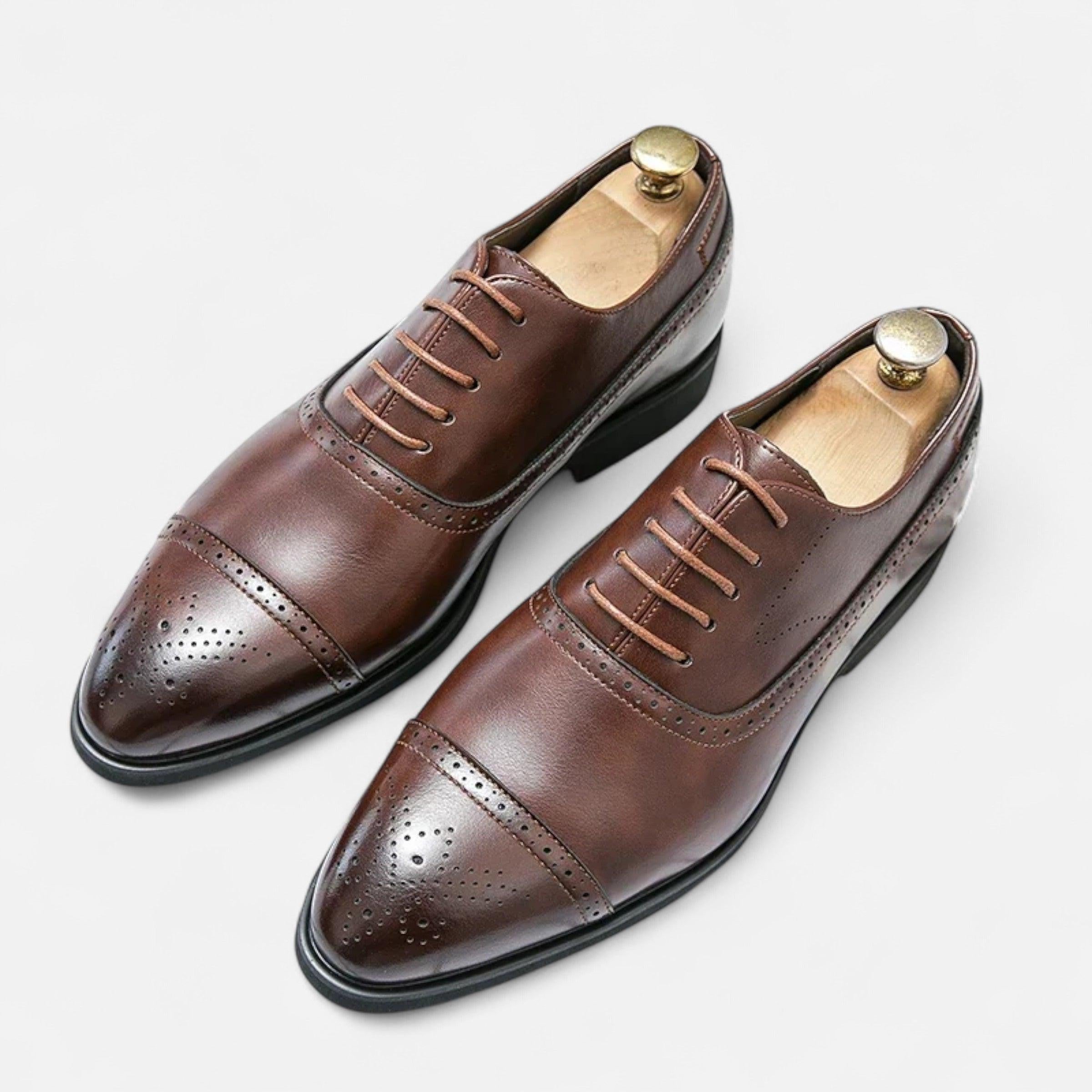 Men's Classic Carved Formal Shoes | Leather | Dress Shoes for Weddings, Business, and Special Occasions