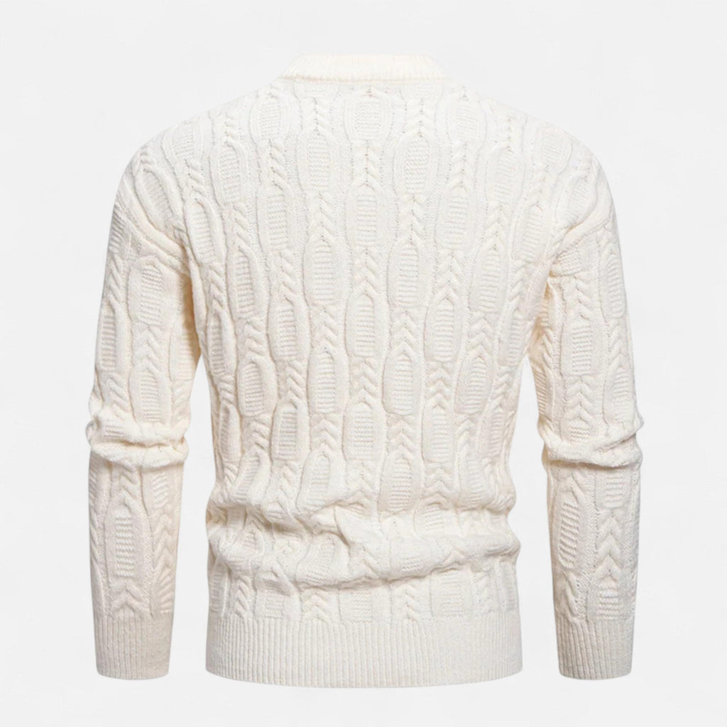 Men's Classic Crewneck Knit Sweater | Soft Cotton Blend | Casual Wear | Versatile Everyday Style