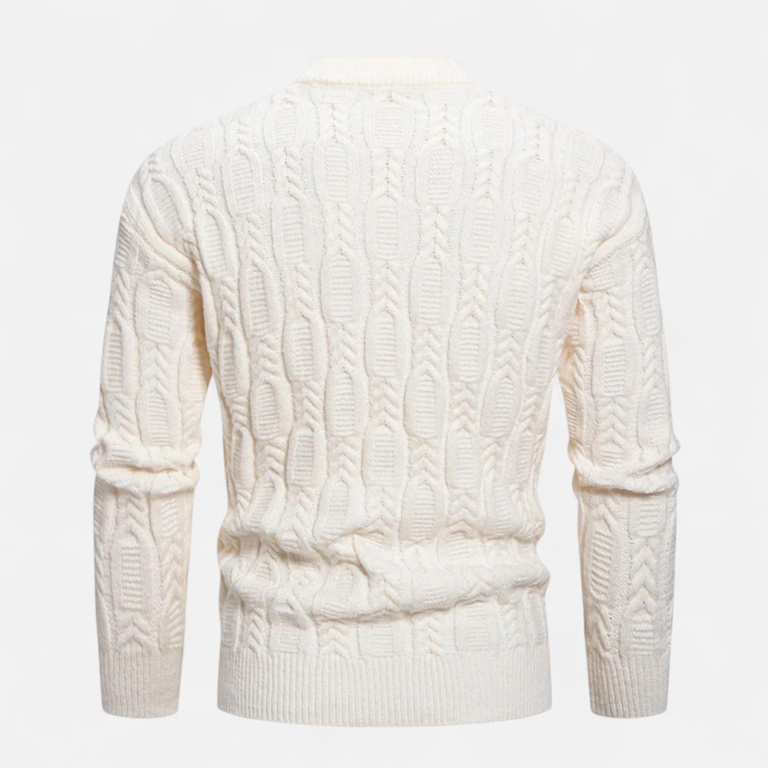 Men's Classic Crewneck Knit Sweater | Soft Cotton Blend | Casual Wear | Versatile Everyday Style