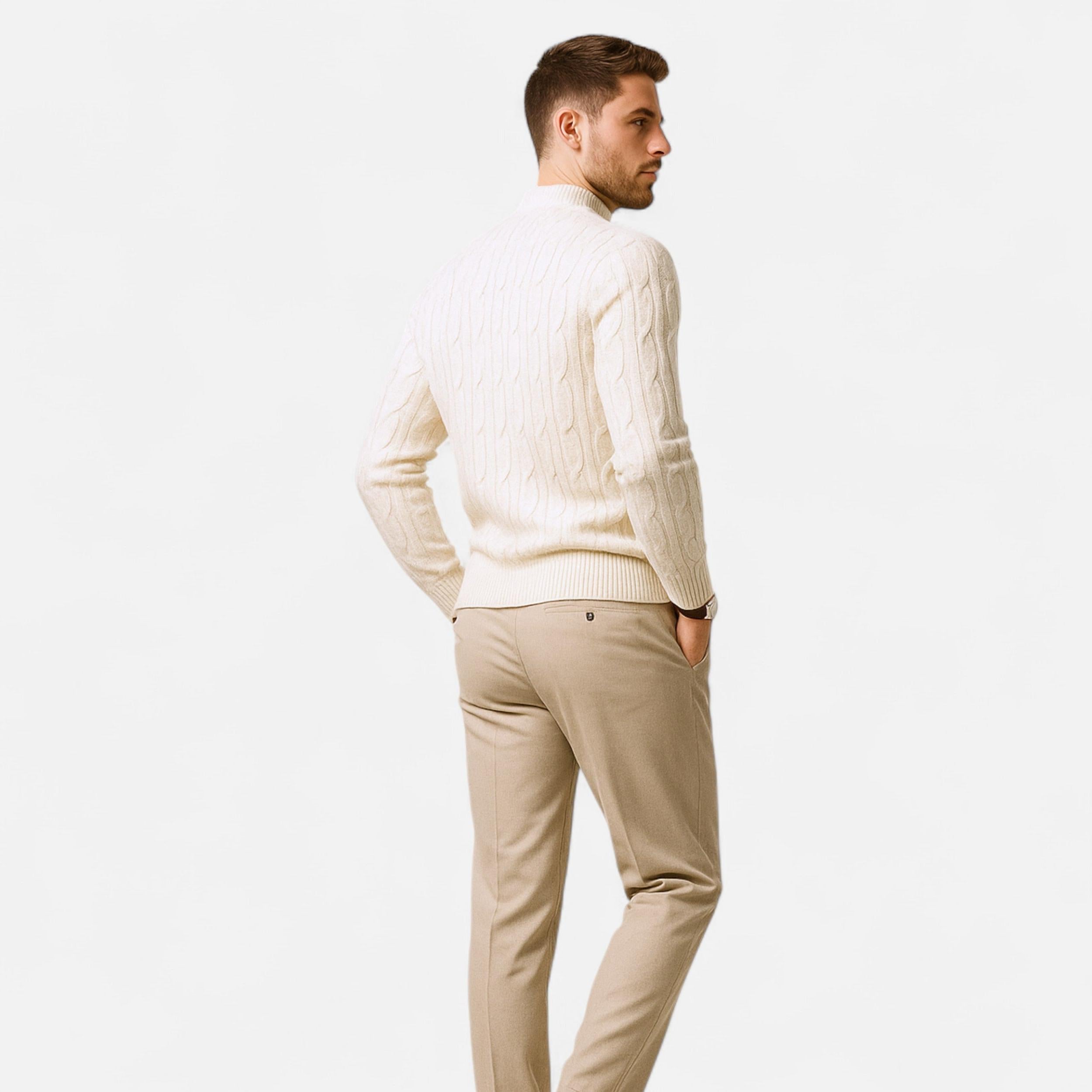 Men's Classic Crewneck Knit Sweater | Soft Cotton Blend | Casual Wear | Versatile Everyday Style