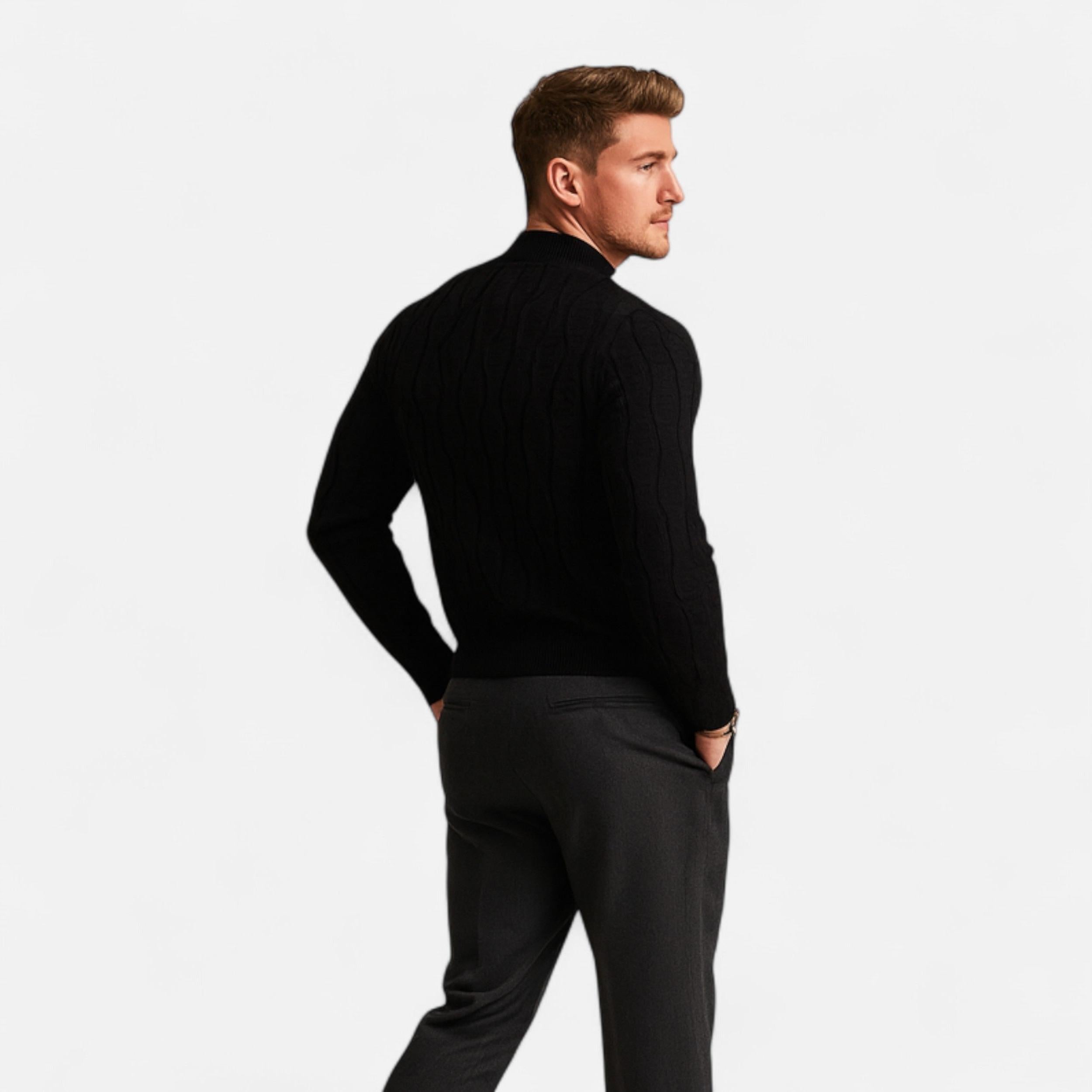 Men's Classic Crewneck Knit Sweater | Soft Cotton Blend | Casual Wear | Versatile Everyday Style