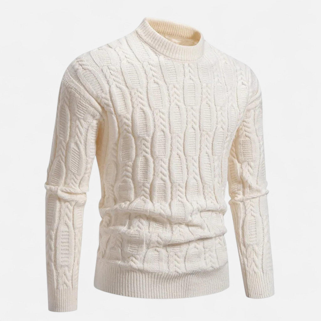Men's Classic Crewneck Knit Sweater | Soft Cotton Blend | Casual Wear | Versatile Everyday Style