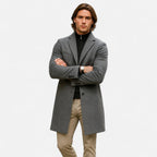 Men's Classic Wool Overcoat | Warm, Stylish Outerwear for Formal and Casual Occasions | Timeless Design
