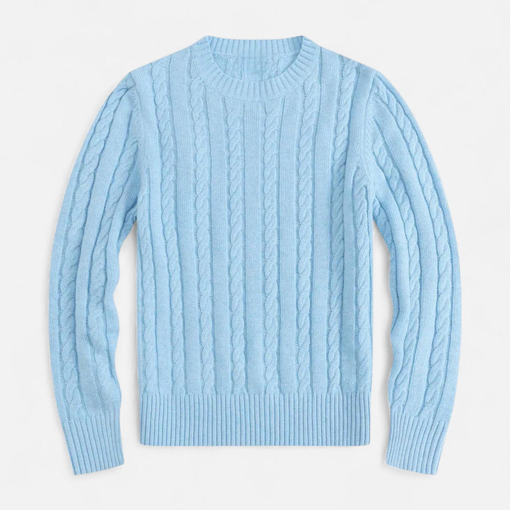 Men's Cotton Blend Round Neck Sweater - Timeless Style for Casual Wear