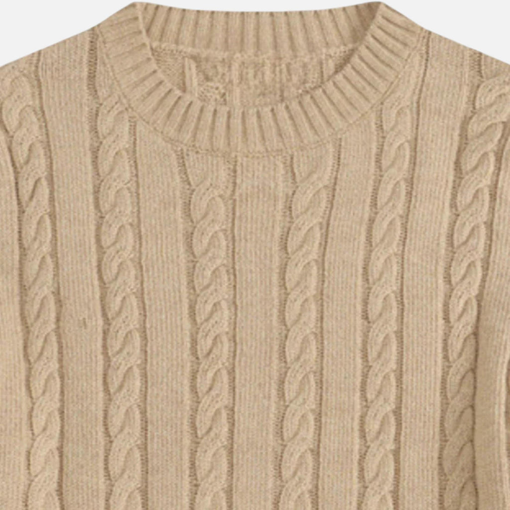 Men's Cotton Blend Round Neck Sweater - Timeless Style for Casual Wear