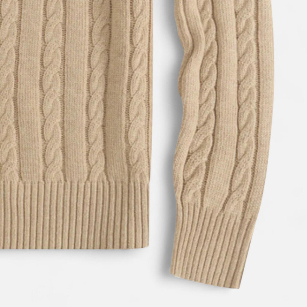 Men's Cotton Blend Round Neck Sweater - Timeless Style for Casual Wear