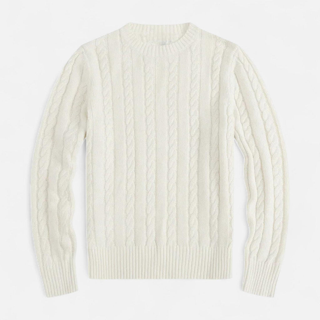 Men's Cotton Blend Round Neck Sweater - Timeless Style for Casual Wear