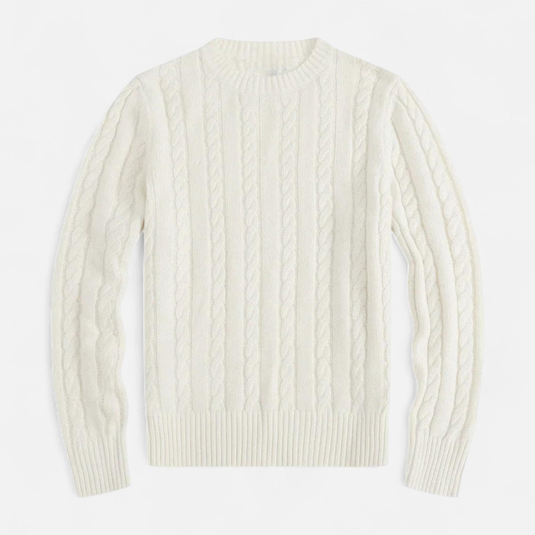 Men's Cotton Blend Round Neck Sweater - Timeless Style for Casual Wear