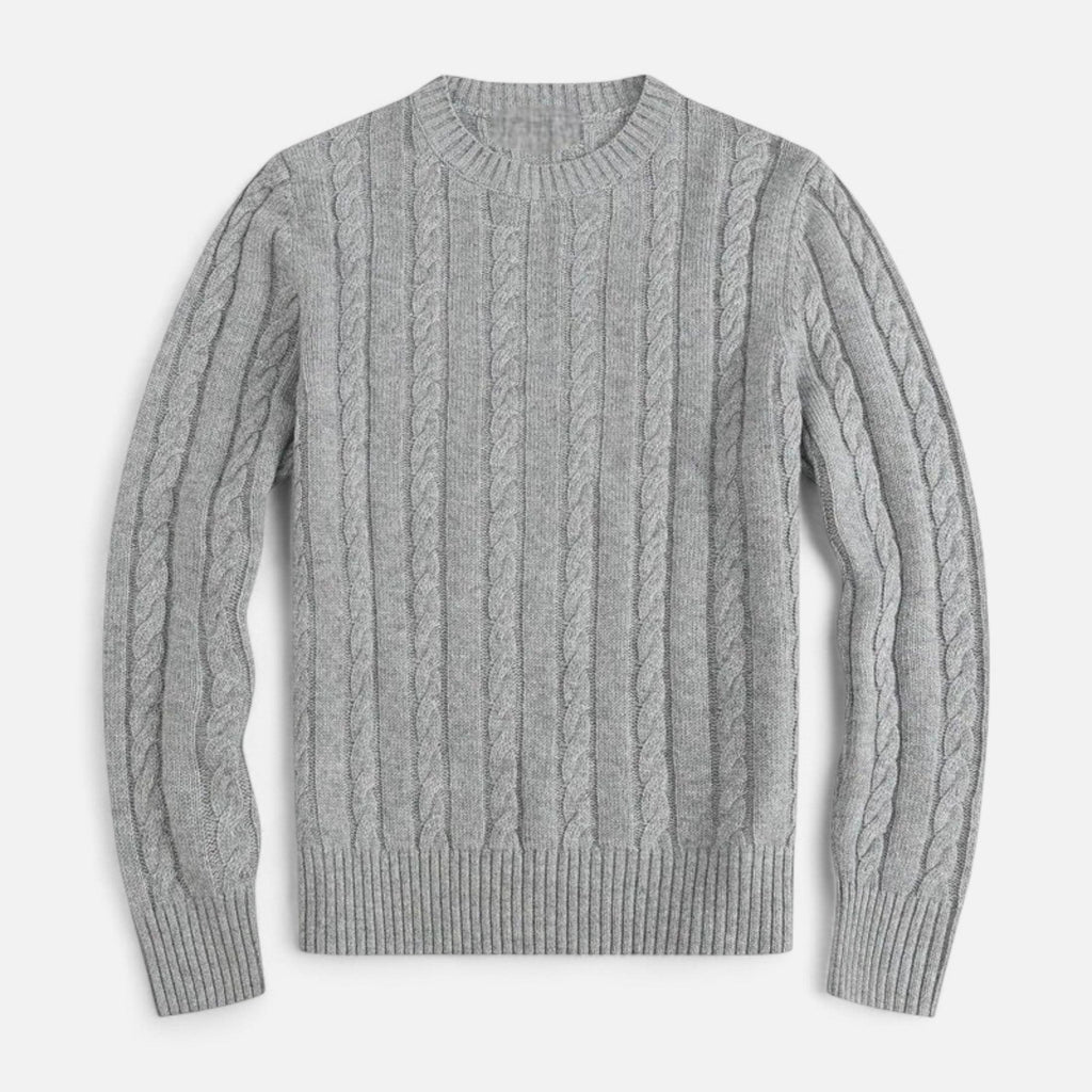 Men's Cotton Blend Round Neck Sweater - Timeless Style for Casual Wear