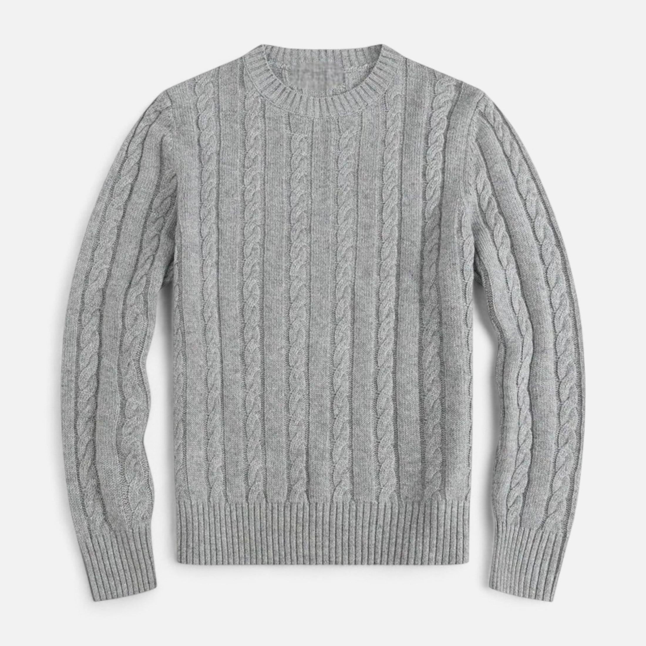 Men's Cotton Blend Round Neck Sweater - Timeless Style for Casual Wear