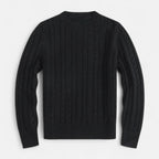Men's Cotton Blend Round Neck Sweater - Timeless Style for Casual Wear
