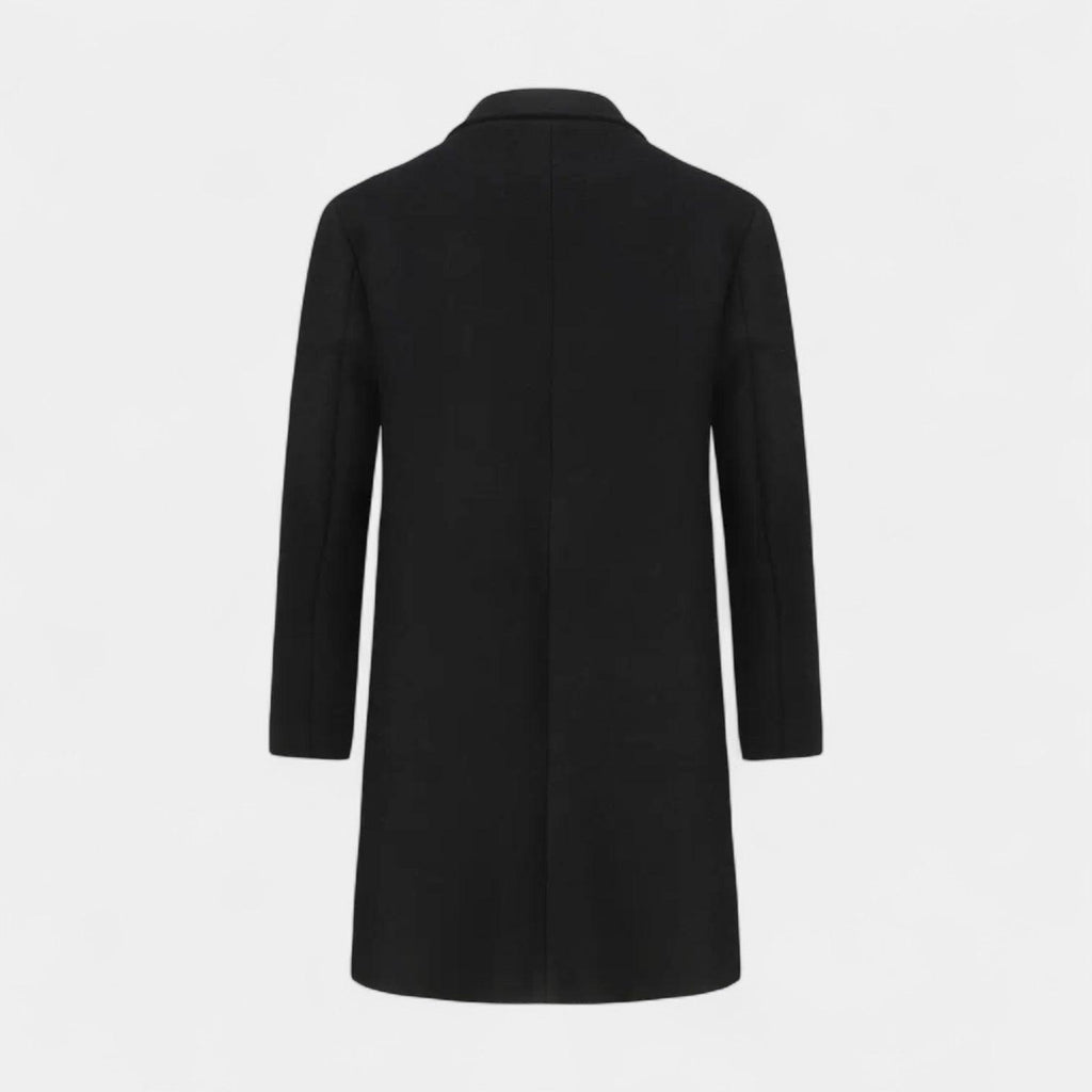 Men's Double-Breasted Wool Trench Overcoat - Classic Winter Coat for Formal and Casual Wear