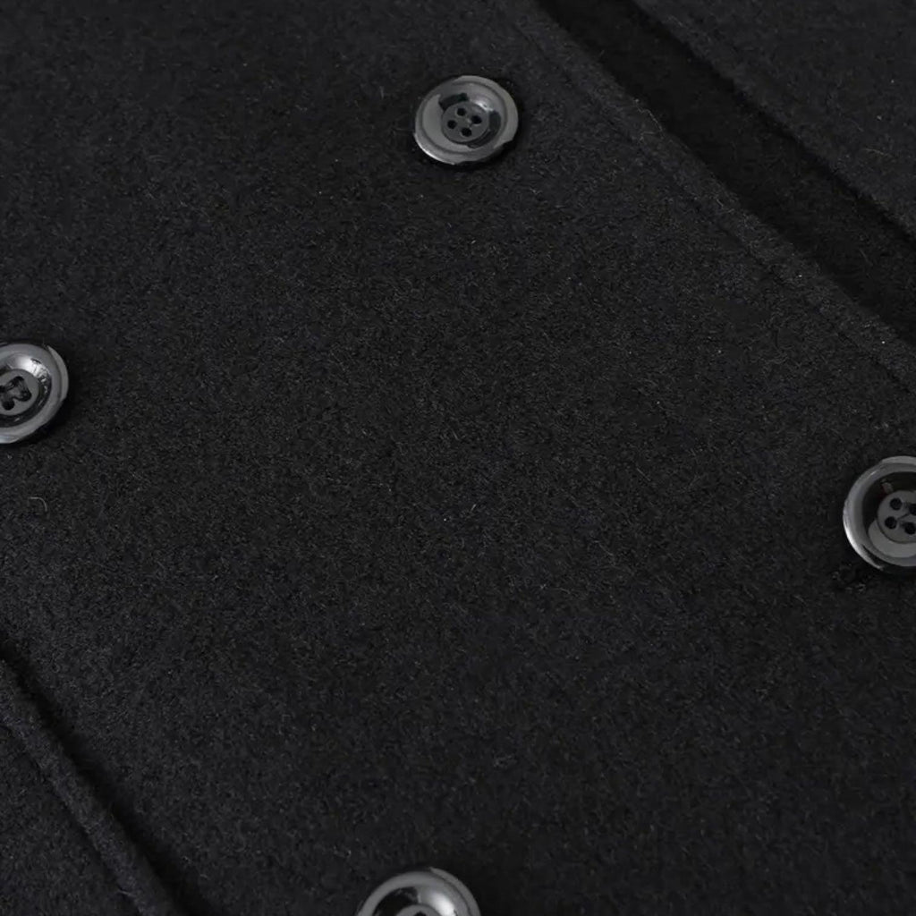 Men's Double-Breasted Wool Trench Overcoat - Classic Winter Coat for Formal and Casual Wear