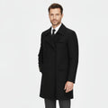 Men's Double-Breasted Wool Trench Overcoat - Classic Winter Coat for Formal and Casual Wear