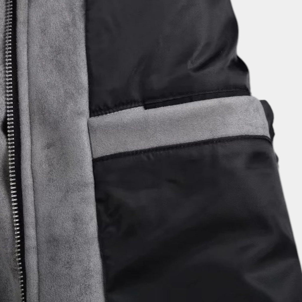 Men's Faux Suede Zip Shirt Jacket - Casual Overshirt for Everyday Wear