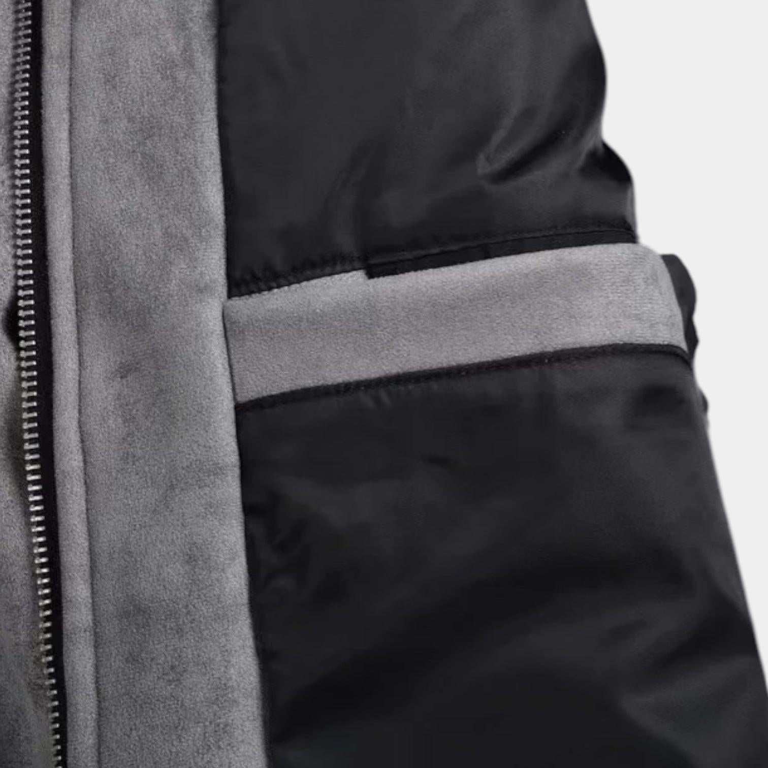 Men's Faux Suede Zip Shirt Jacket - Casual Overshirt for Everyday Wear