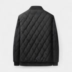 Men's Fleece-Lined Quilted Bomber Jacket for Winter Weather - Warm and Stylish Outerwear