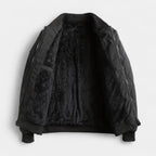 Men's Fleece-Lined Quilted Bomber Jacket for Winter Weather - Warm and Stylish Outerwear