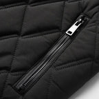 Men's Fleece-Lined Quilted Bomber Jacket for Winter Weather - Warm and Stylish Outerwear