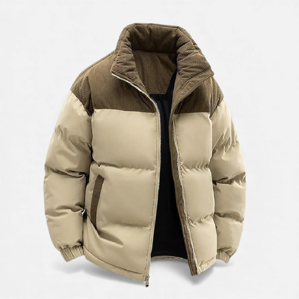 Men's Fleece-Lined Winter Jacket with Removable Hood - Warm, Stylish Outerwear for Cold Weather