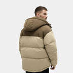 Men's Fleece-Lined Winter Jacket with Removable Hood - Warm, Stylish Outerwear for Cold Weather