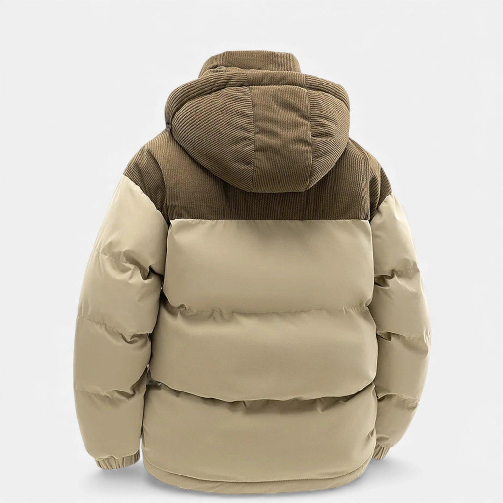 Men's Fleece-Lined Winter Jacket with Removable Hood - Warm, Stylish Outerwear for Cold Weather